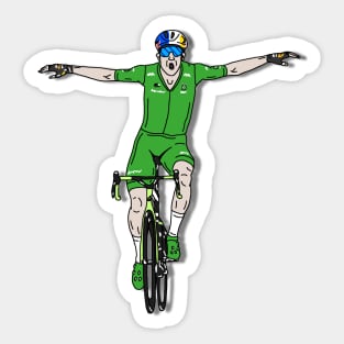 Wout Van Aert Tour de France 2022 - Green jersey champion Sticker